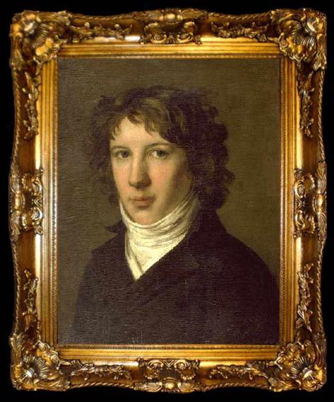 framed  Pierre-Paul Prud hon Portrait of Louis de Saint-Just, ta009-2